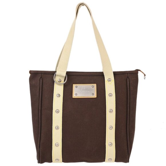 Louis Vuitton Brown Antigua Cabas MM Tote Bag - Picture 1 of 11